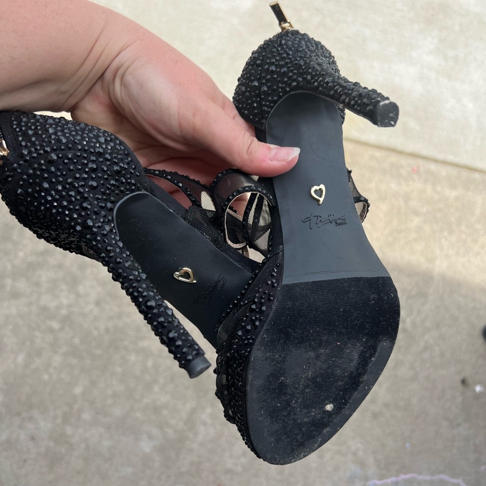 Tony Bianco Black Textured Heels